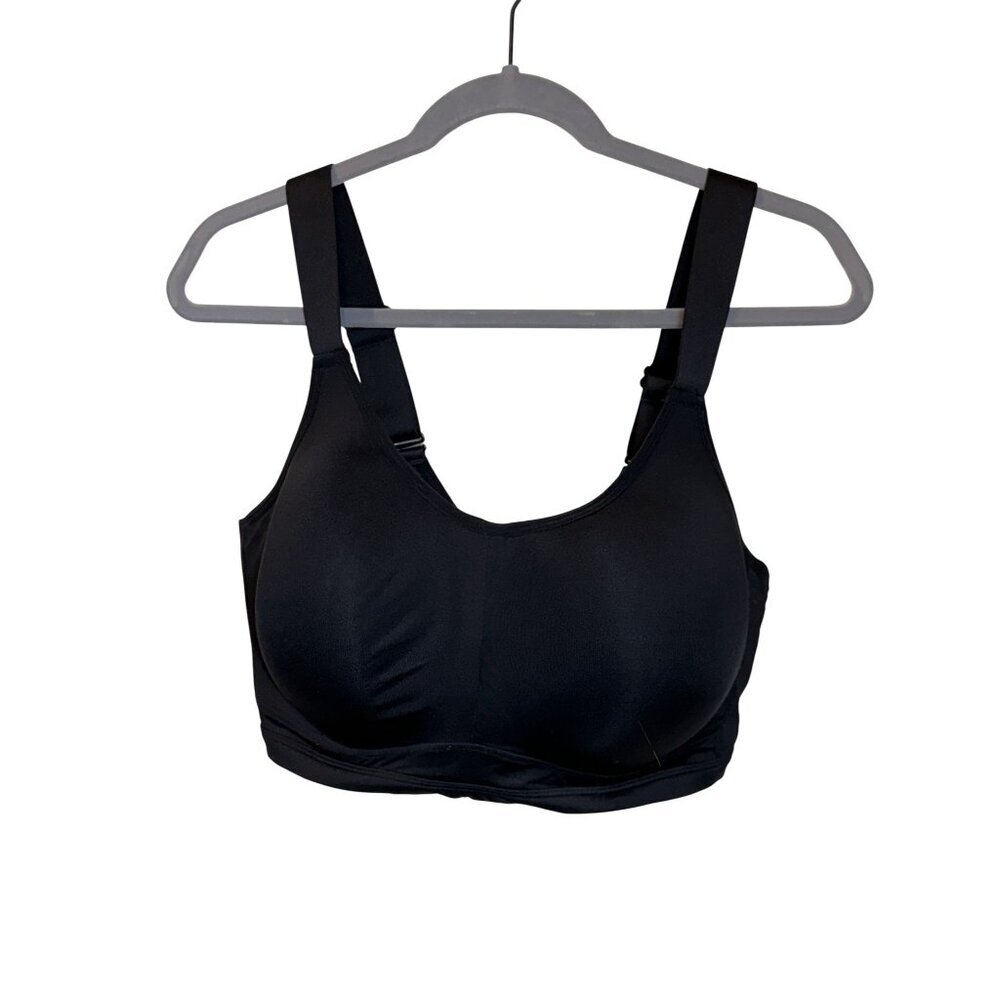Livi Active Black Full Coverage Underwire Bra Size 38H Adjustable Straps Hook &